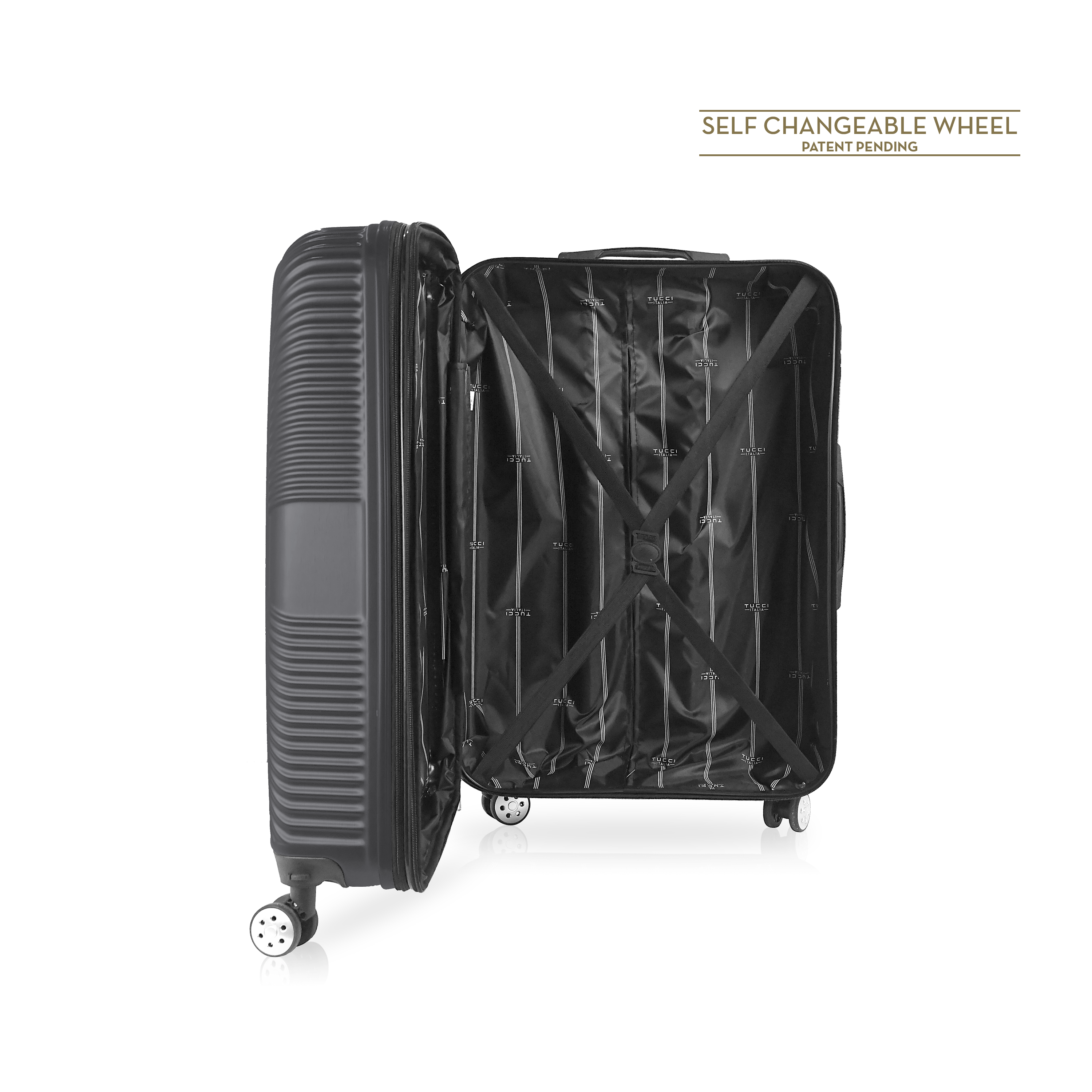 TUCCI Italy SPECIALI 32" Detachable Large Spinner Wheel Suitcase