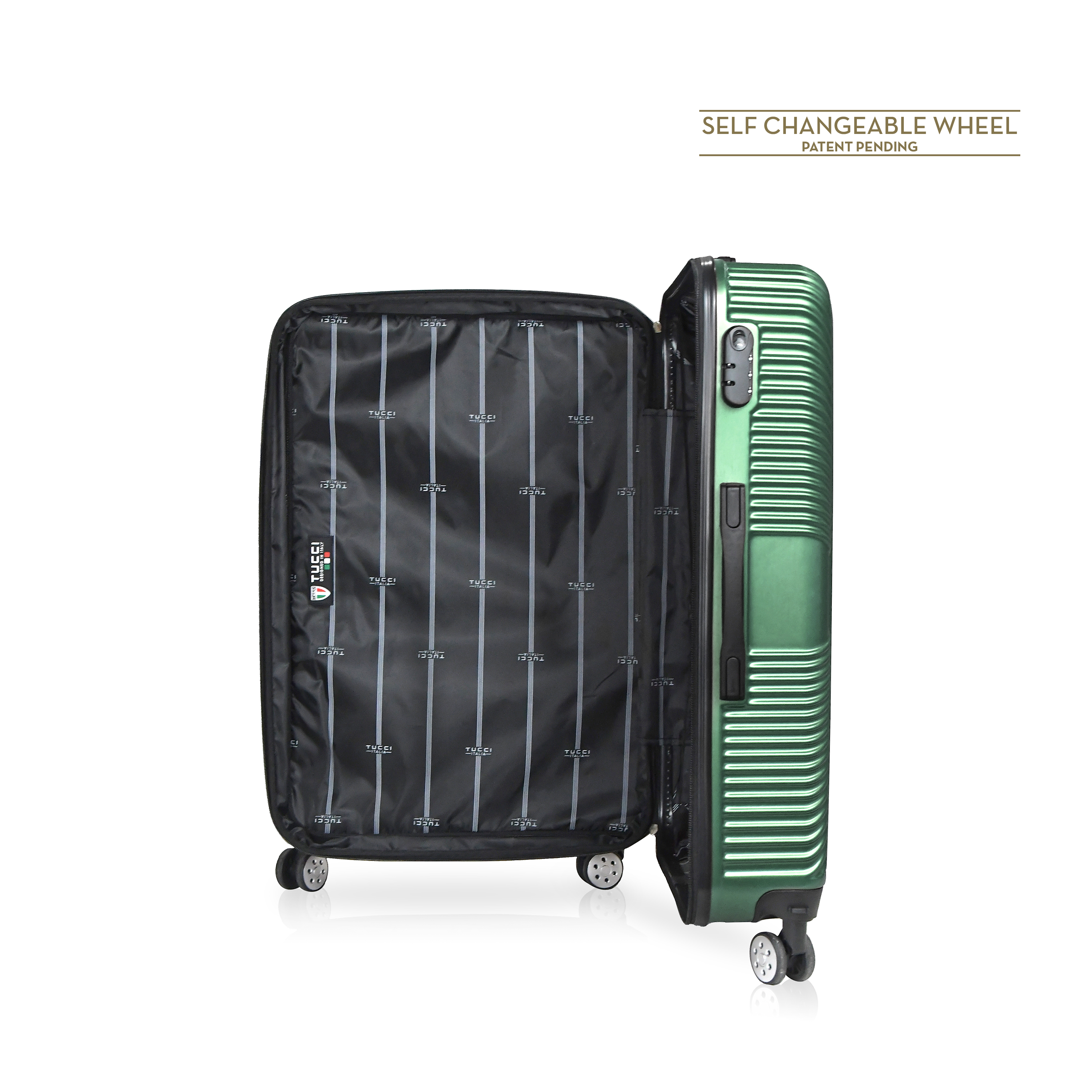TUCCI Italy SPECIALI 32" Detachable Large Spinner Wheel Suitcase