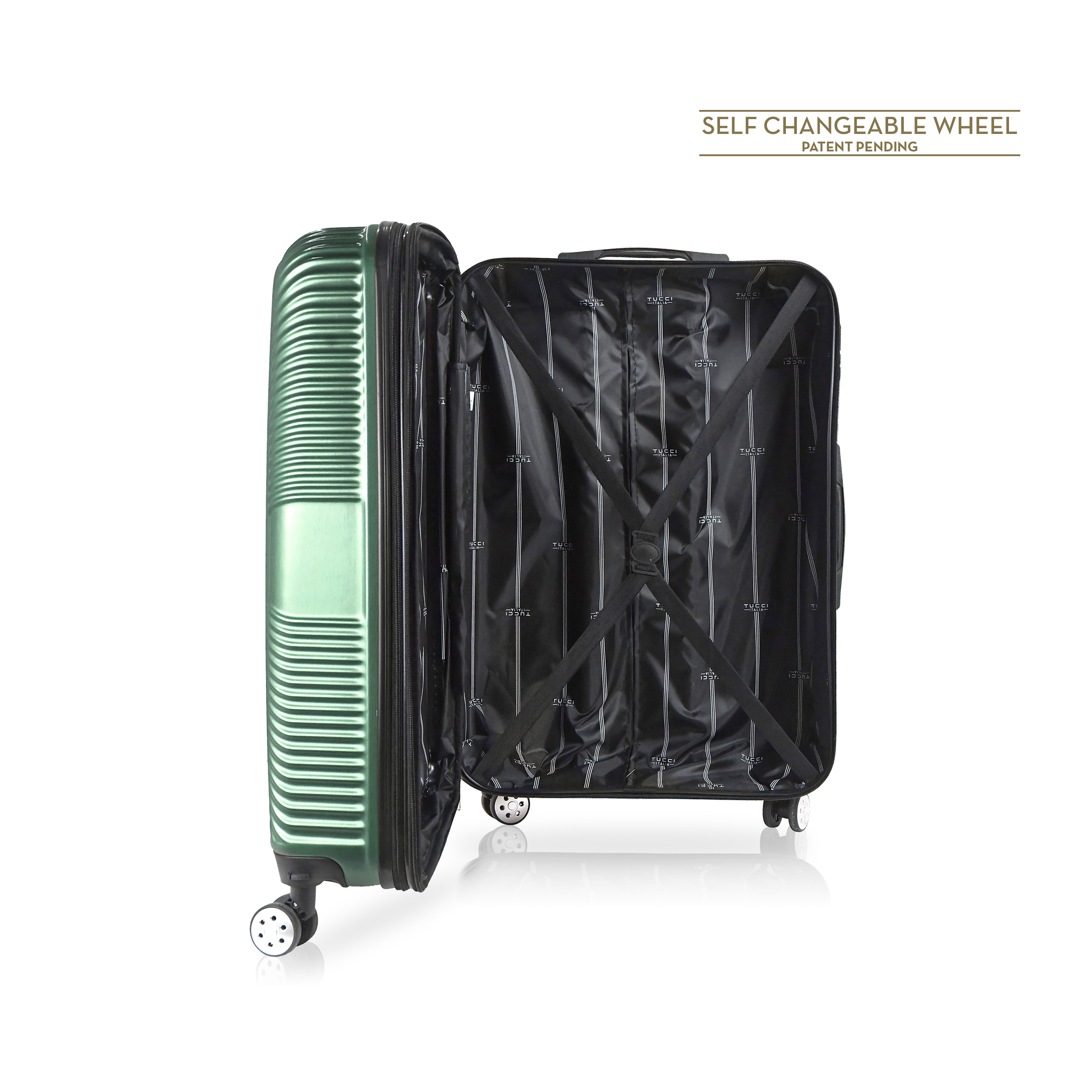 TUCCI Italy SPECIALI 32" Detachable Large Spinner Wheel Suitcase