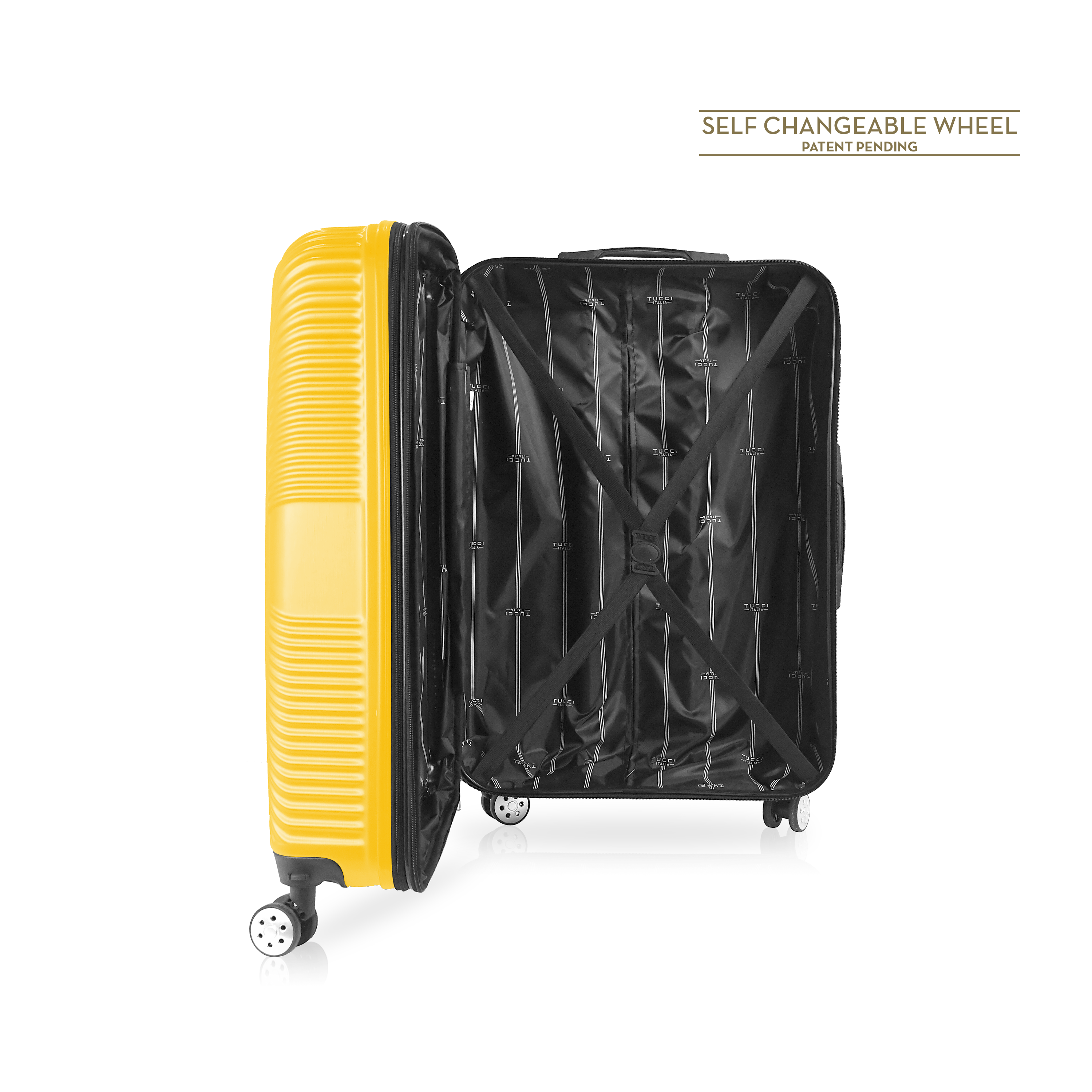 TUCCI Italy SPECIALI 32" Detachable Large Spinner Wheel Suitcase