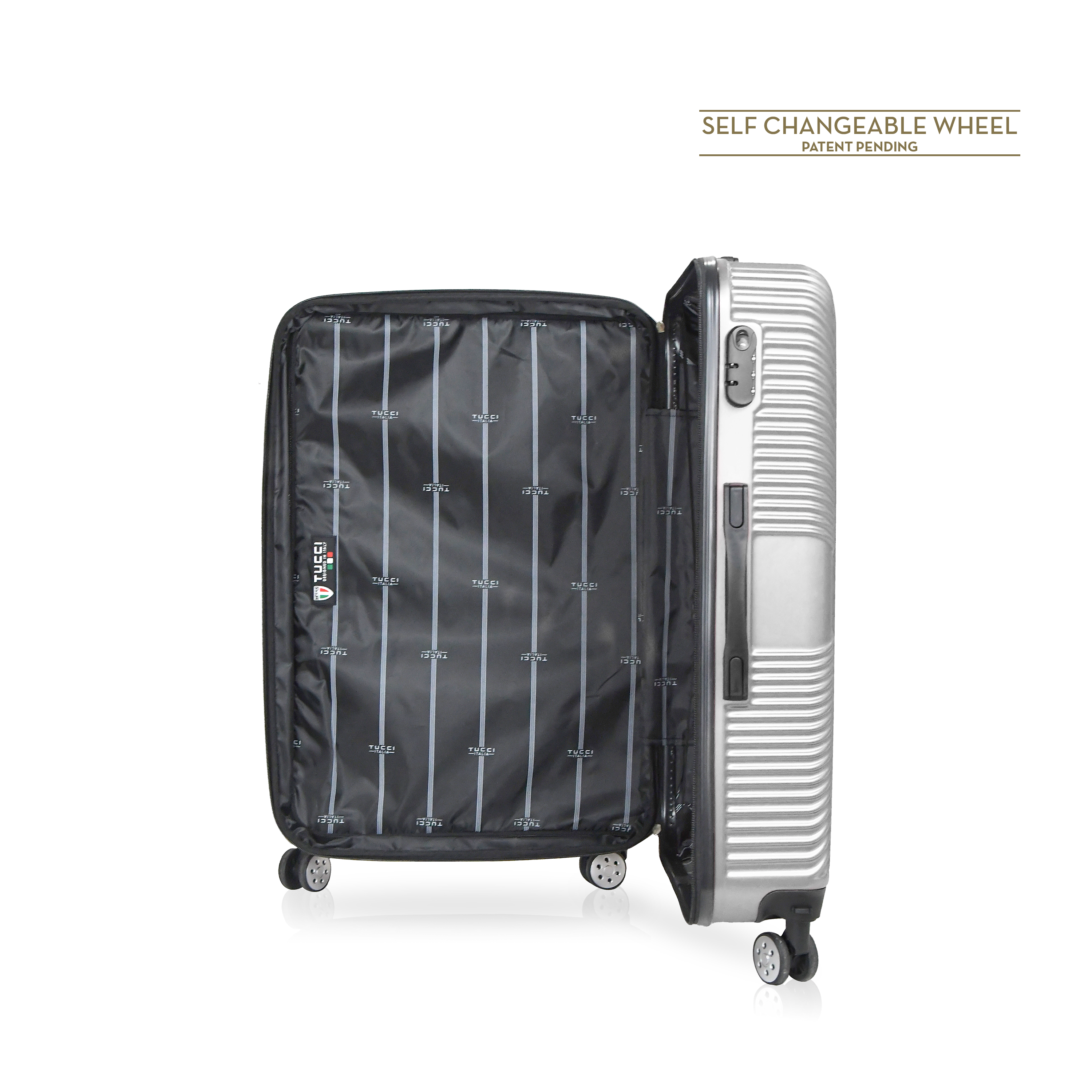 TUCCI Italy SPECIALI 32" Detachable Large Spinner Wheel Suitcase