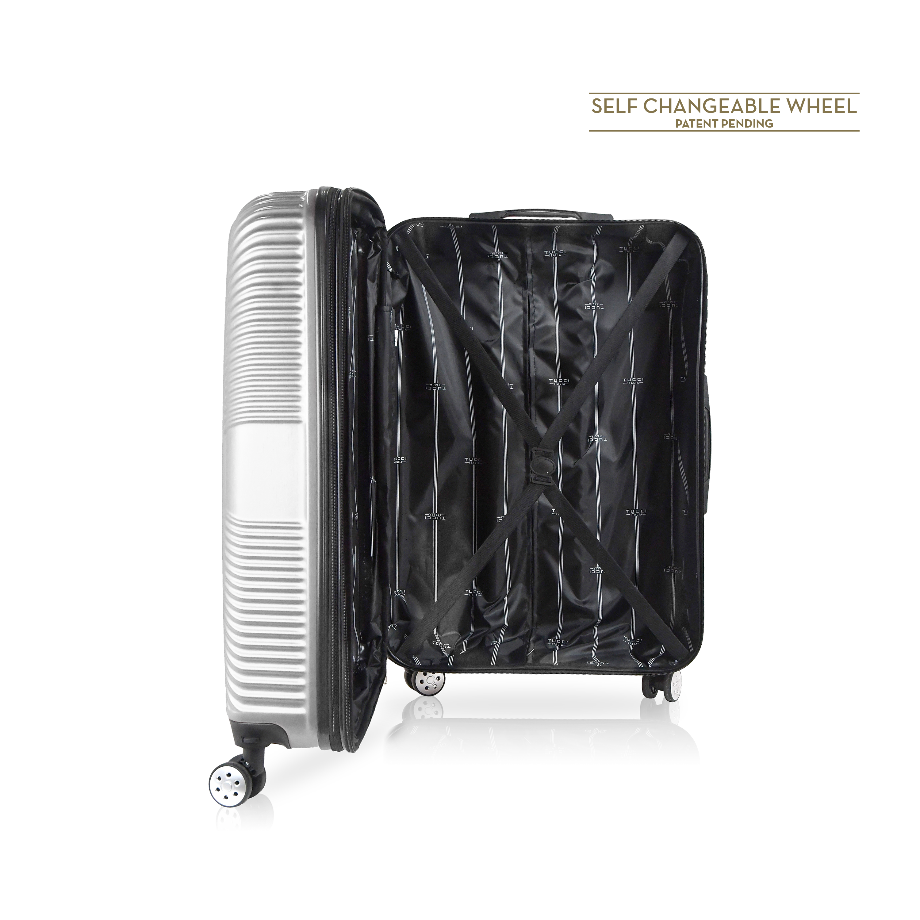 TUCCI Italy SPECIALI 32" Detachable Large Spinner Wheel Suitcase