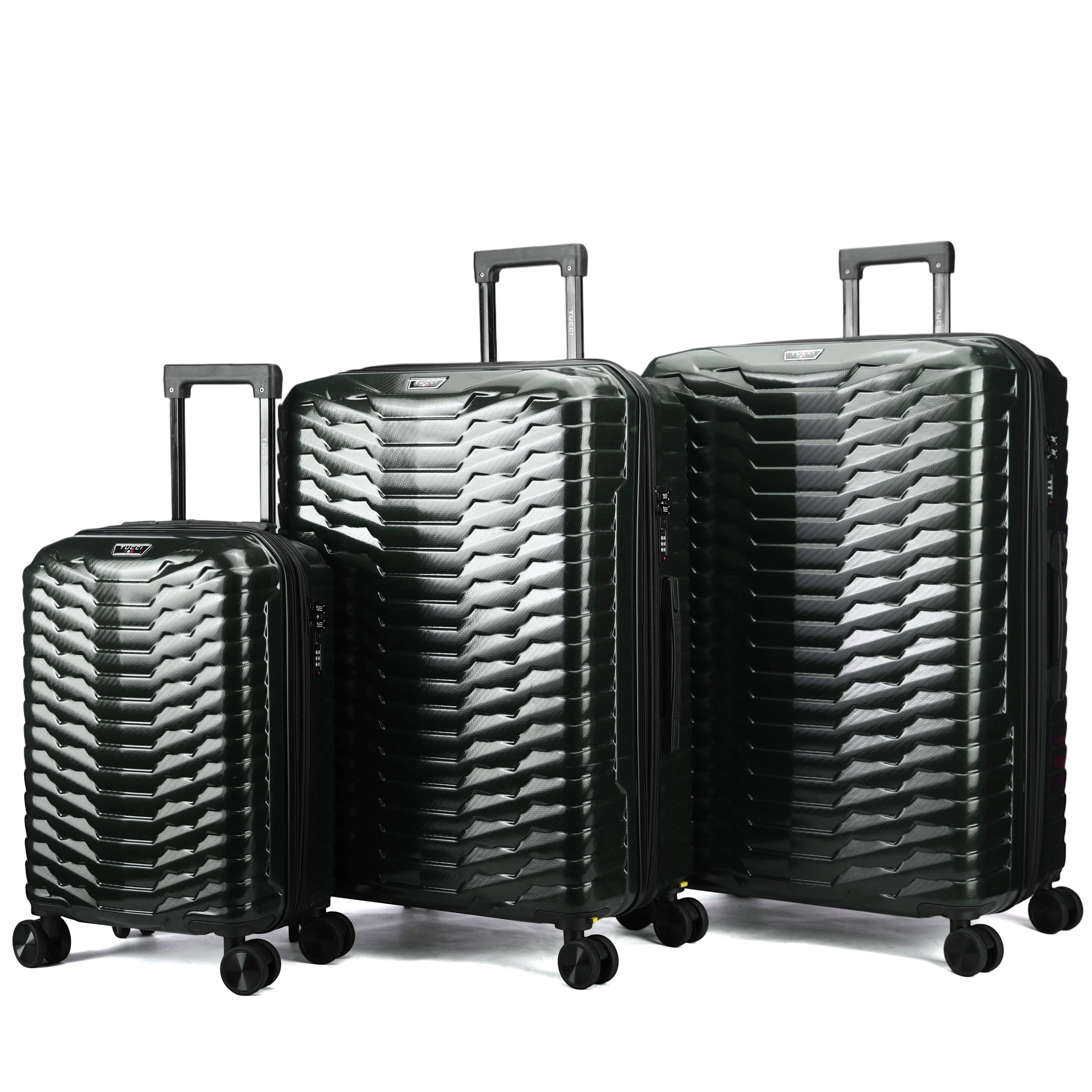 TUCCI OCCHIO 3 PC SET (20/28/30) Expandable Spinner Wheel Suitcase