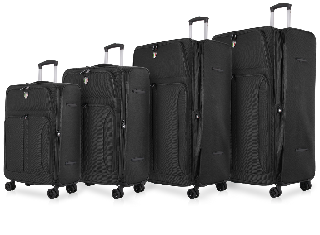 TUCCI Italy ALIANTE Set of 4 (18", 24", 28") 4-Wheeled Travel Suitcase