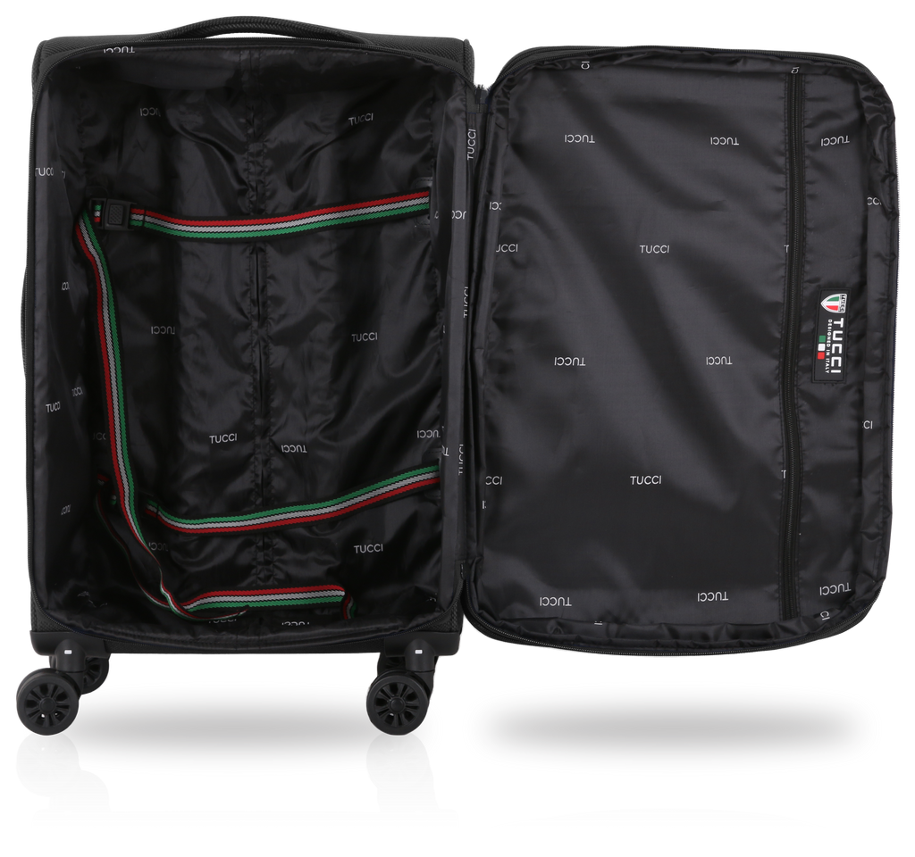 TUCCI Italy ALIANTE Set of 4 (18", 24", 28") 4-Wheeled Travel Suitcase