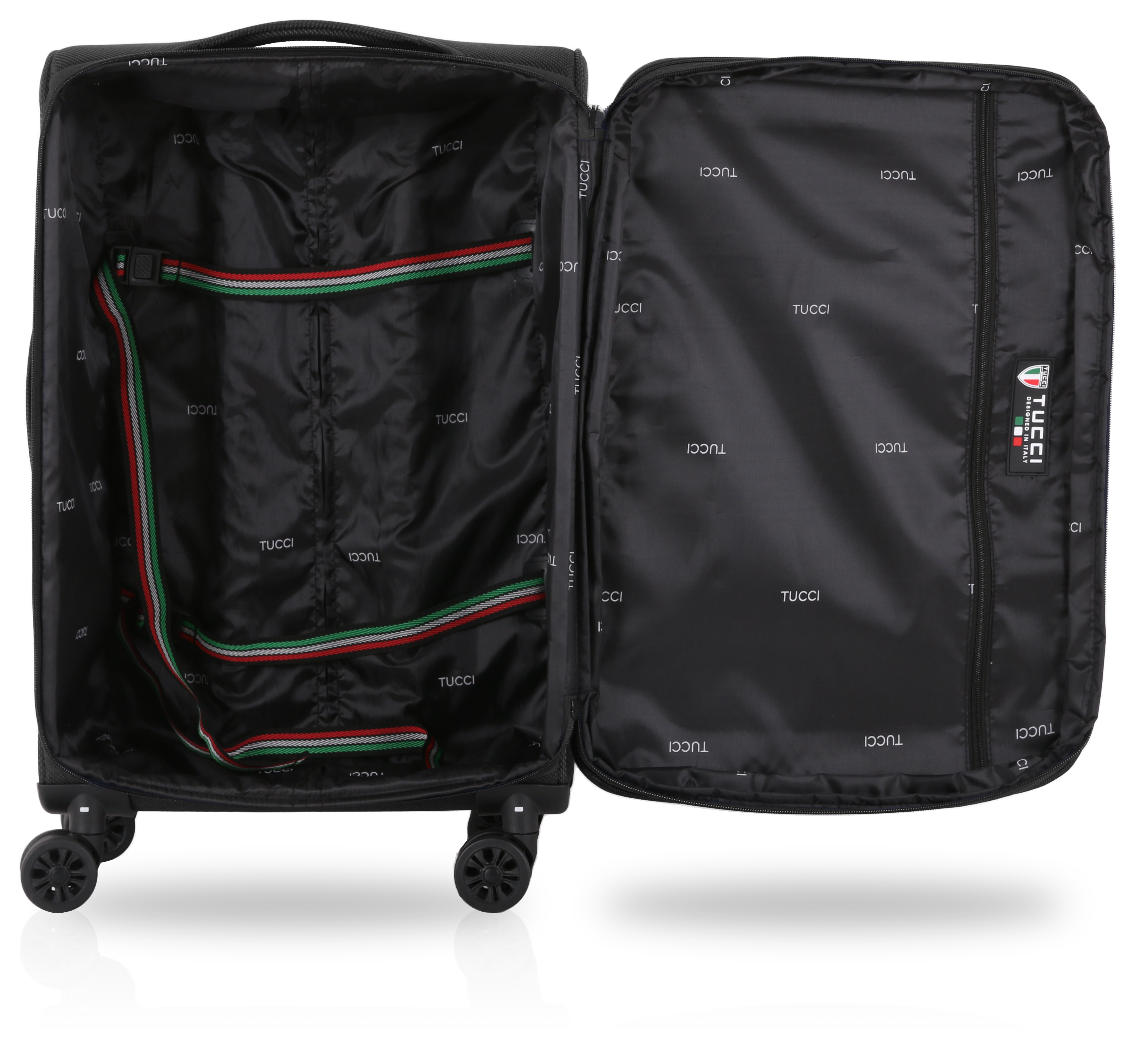 TUCCI Italy ALIANTE Set of 4 (18", 24", 28") 4-Wheeled Travel Suitcase