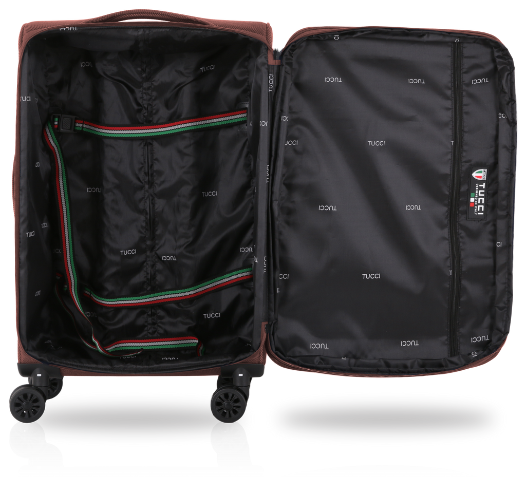 TUCCI Italy ALIANTE Set of 4 (18", 24", 28") 4-Wheeled Travel Suitcase