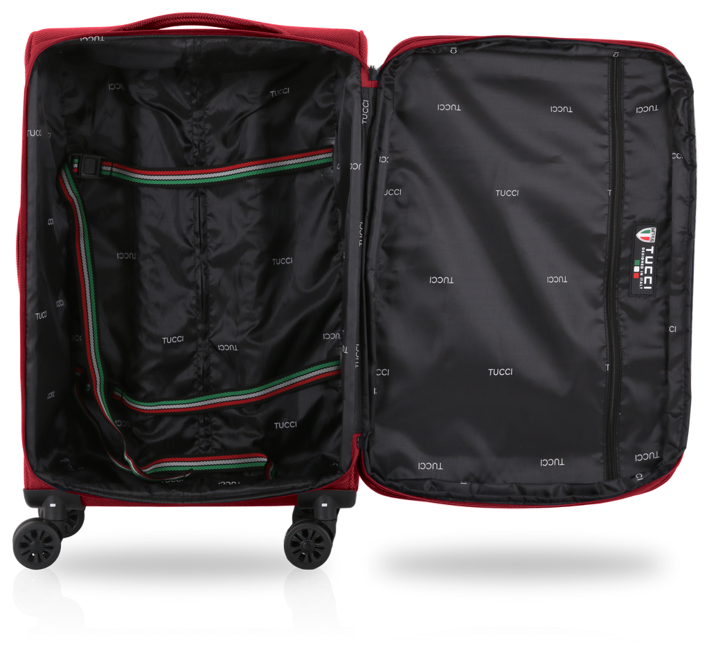 TUCCI Italy ALIANTE Set of 4 (18", 24", 28") 4-Wheeled Travel Suitcase