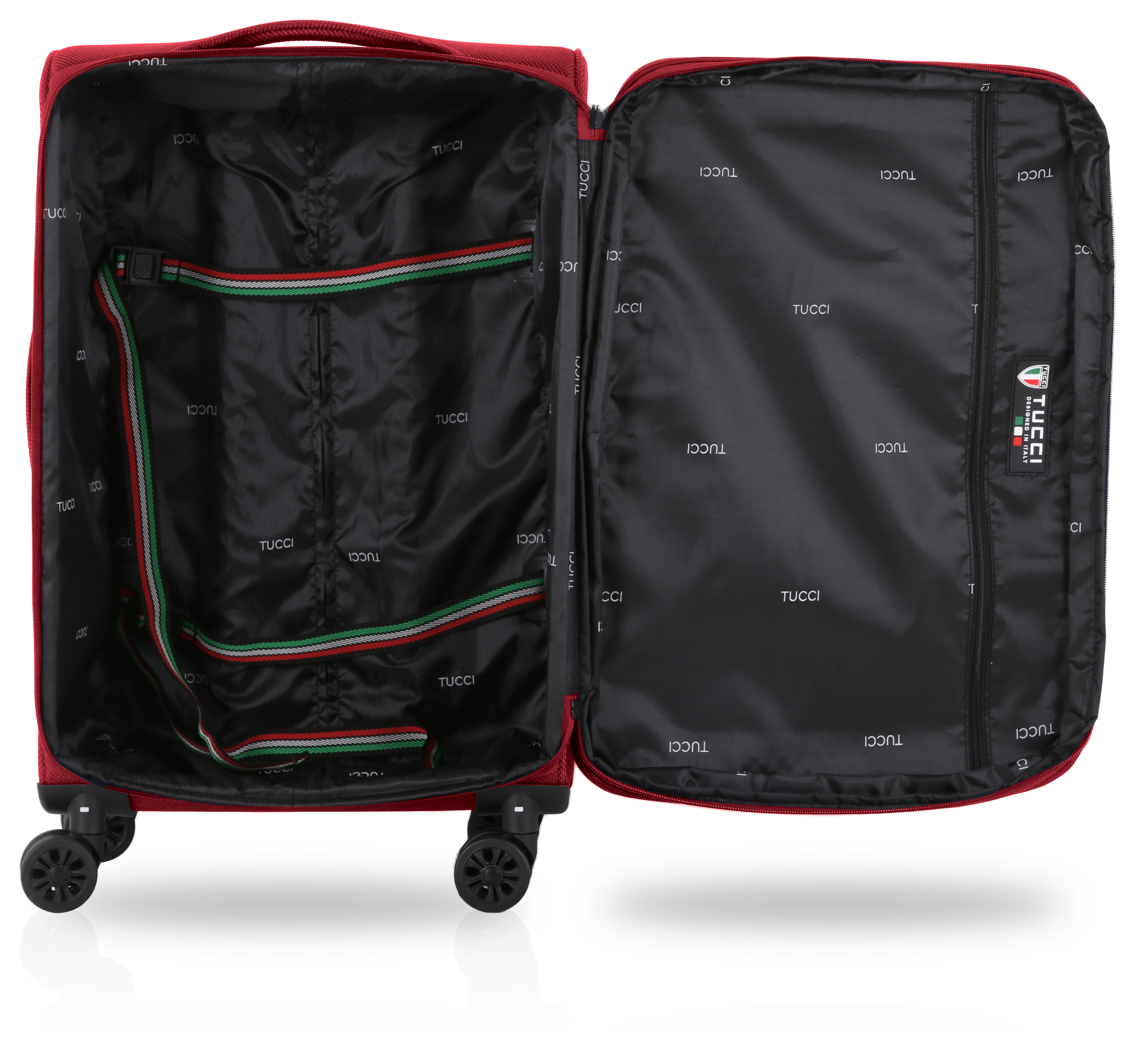 TUCCI Italy ALIANTE Set of 4 (18", 24", 28") 4-Wheeled Travel Suitcase