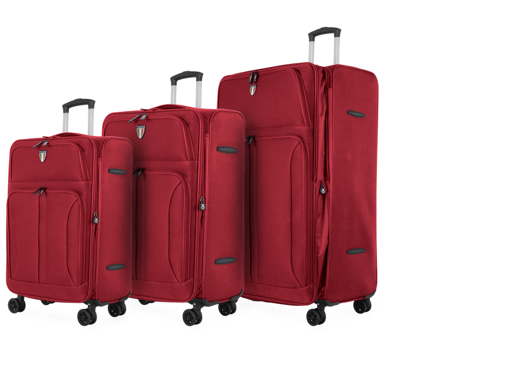 TUCCI Italy ALIANTE Set of 4 (18", 24", 28") 4-Wheeled Travel Suitcase