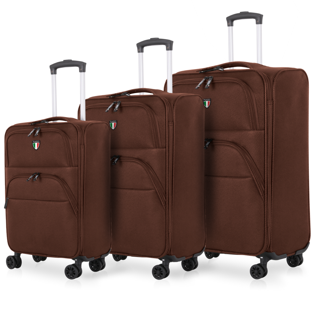 TUCCI Italy VOLO 3 PC (20", 26", 30") Expandable Travel Suitcase