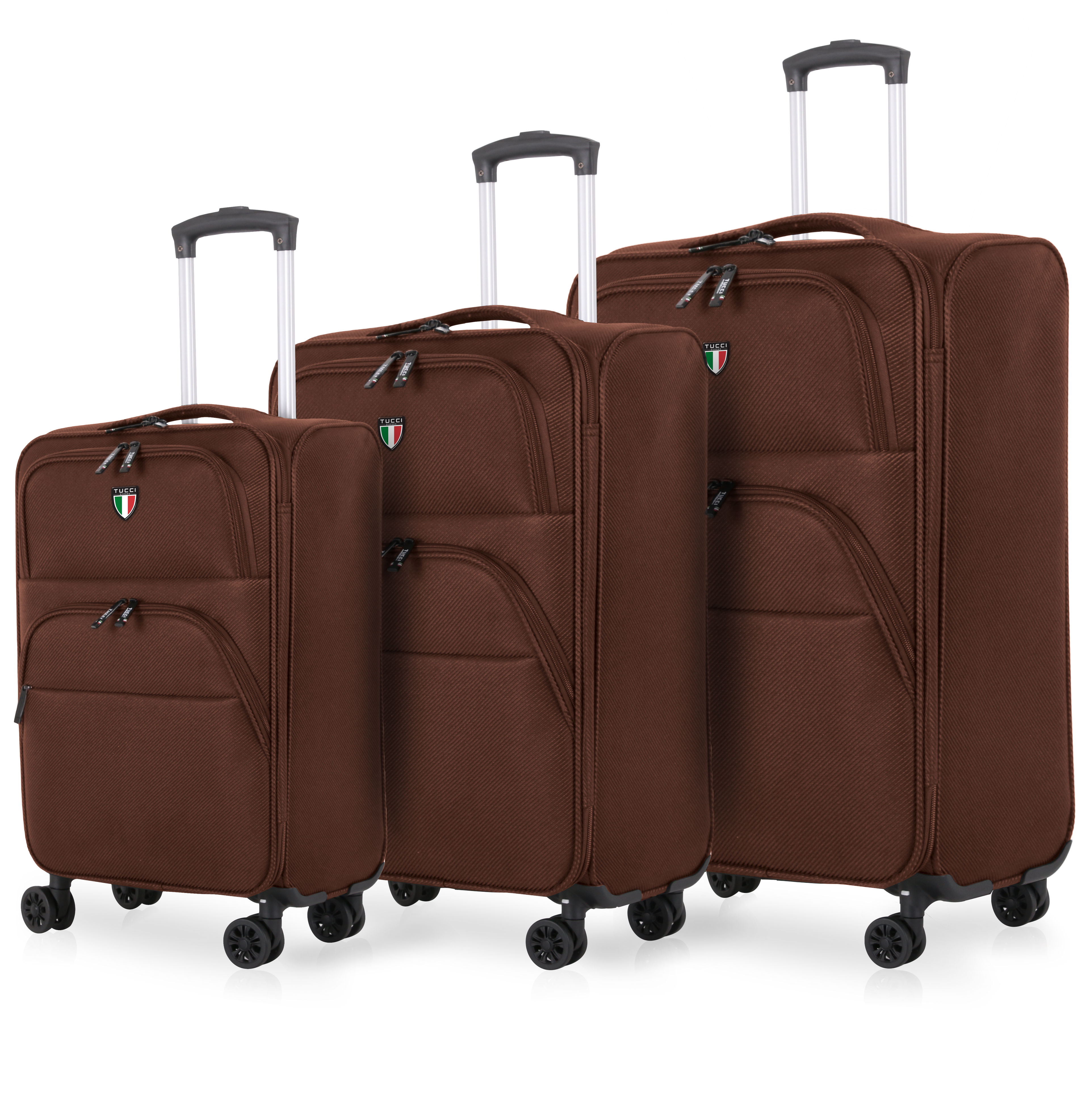 TUCCI Italy VOLO 3 PC (20", 26", 30") Expandable Travel Suitcase