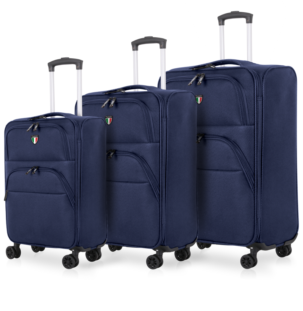 TUCCI Italy VOLO 3 PC (20", 26", 30") Expandable Travel Suitcase