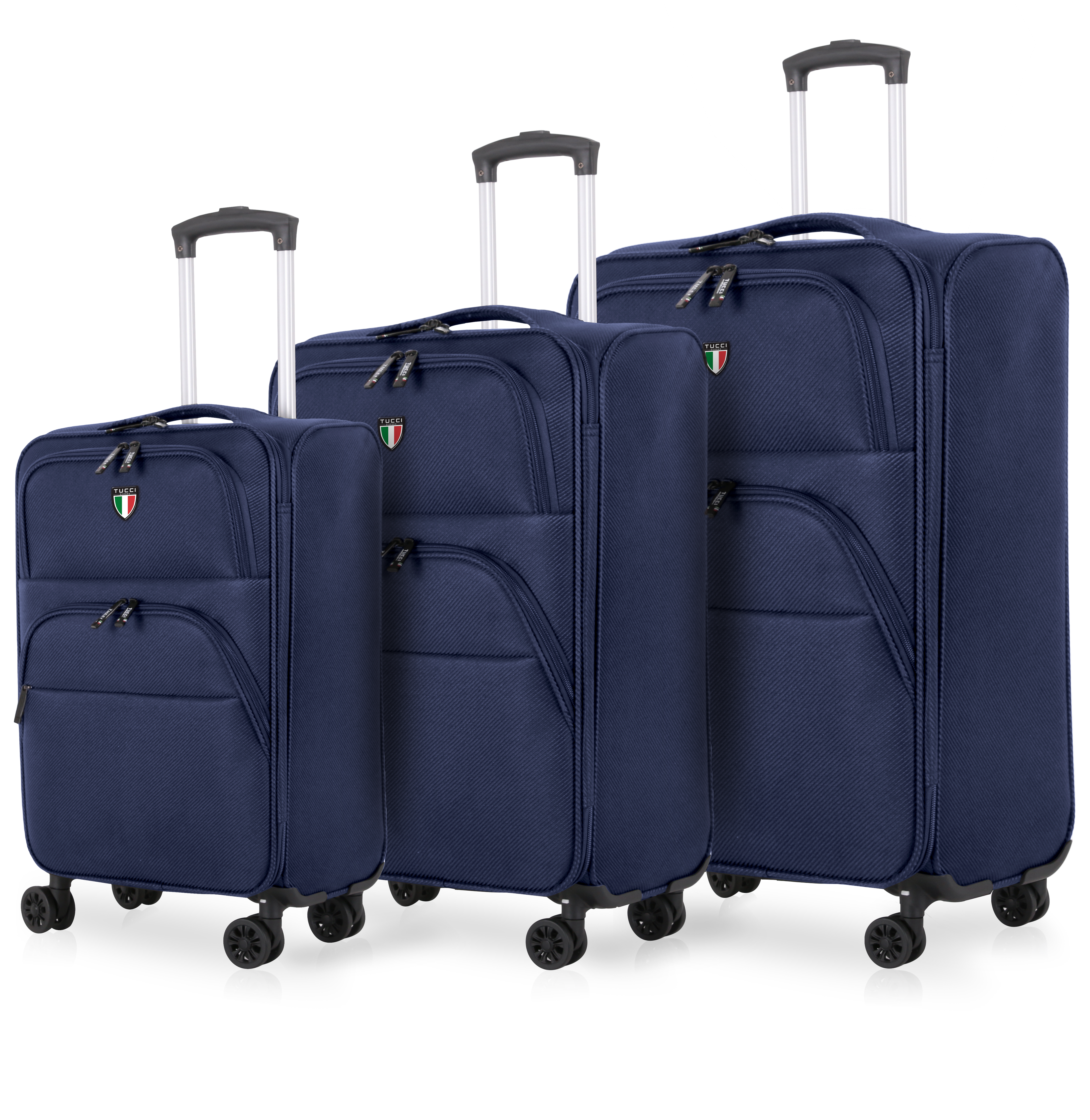 TUCCI Italy VOLO 3 PC (20", 26", 30") Expandable Travel Suitcase