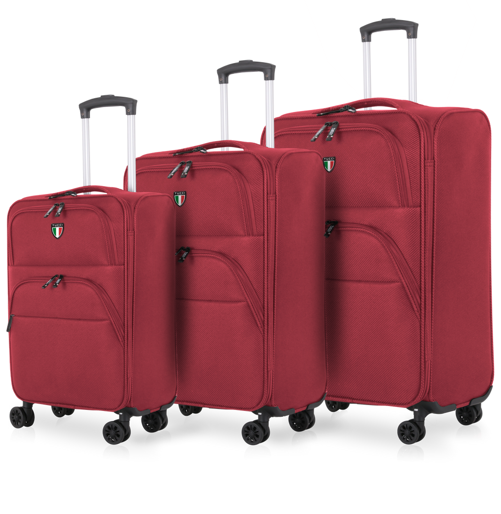 TUCCI Italy VOLO 3 PC (20", 26", 30") Expandable Travel Suitcase