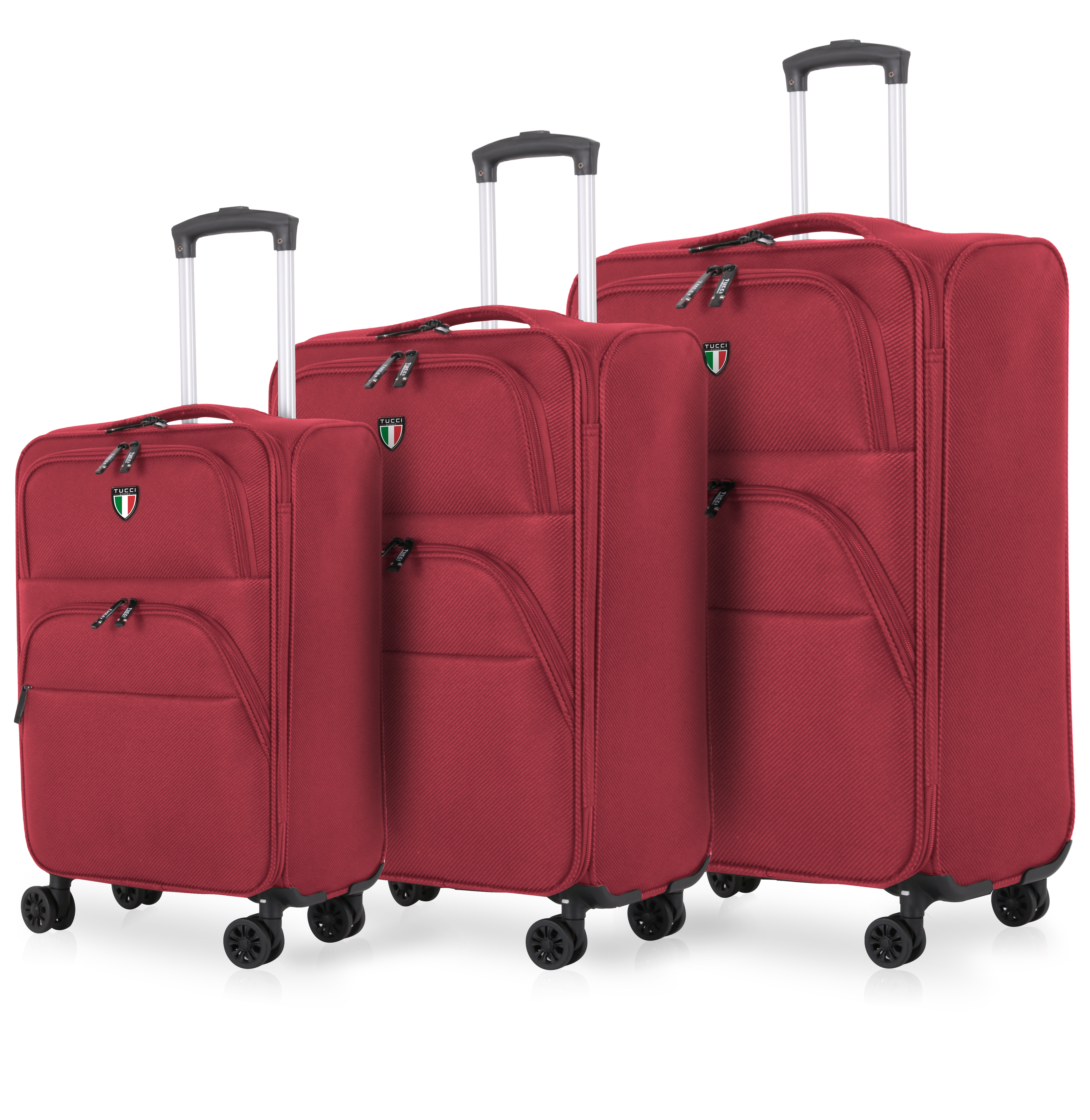 TUCCI Italy VOLO 3 PC (20", 26", 30") Expandable Travel Suitcase