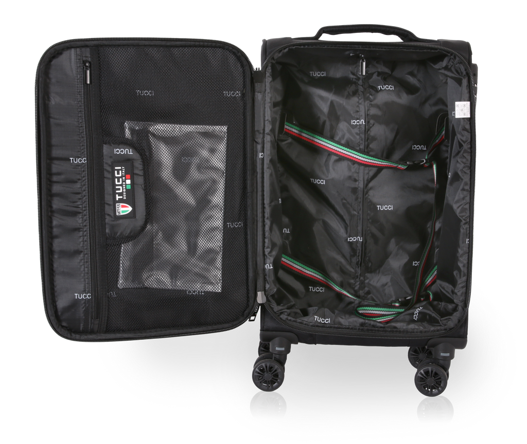 TUCCI Italy SUPREMA (20", 27", 29") Softside Detachable Wheel Luggage Set