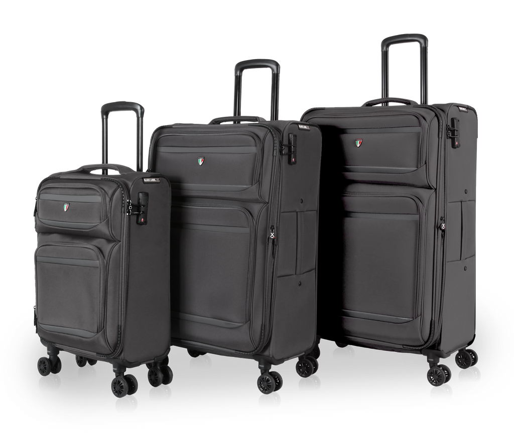 TUCCI Italy SUPREMA (20", 27", 29") Softside Detachable Wheel Luggage Set