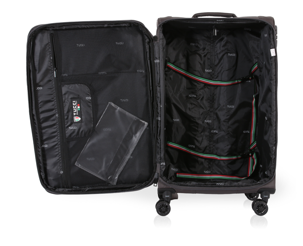 TUCCI Italy SUPREMA (20", 27", 29") Softside Detachable Wheel Luggage Set