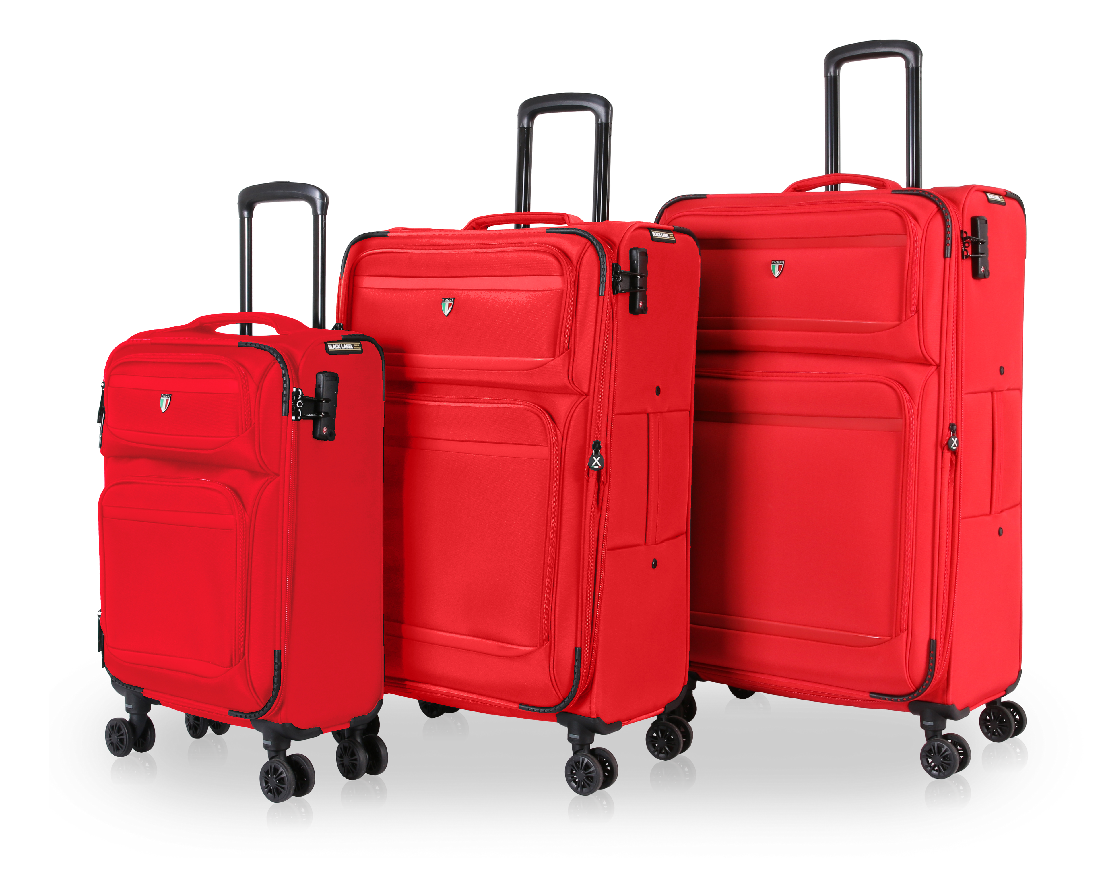 TUCCI Italy SUPREMA (20", 27", 29") Softside Detachable Wheel Luggage Set