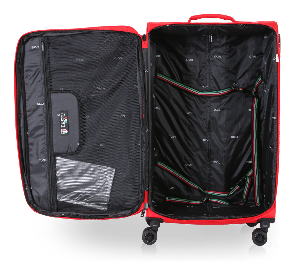 TUCCI Italy SUPREMA (20", 27", 29") Softside Detachable Wheel Luggage Set