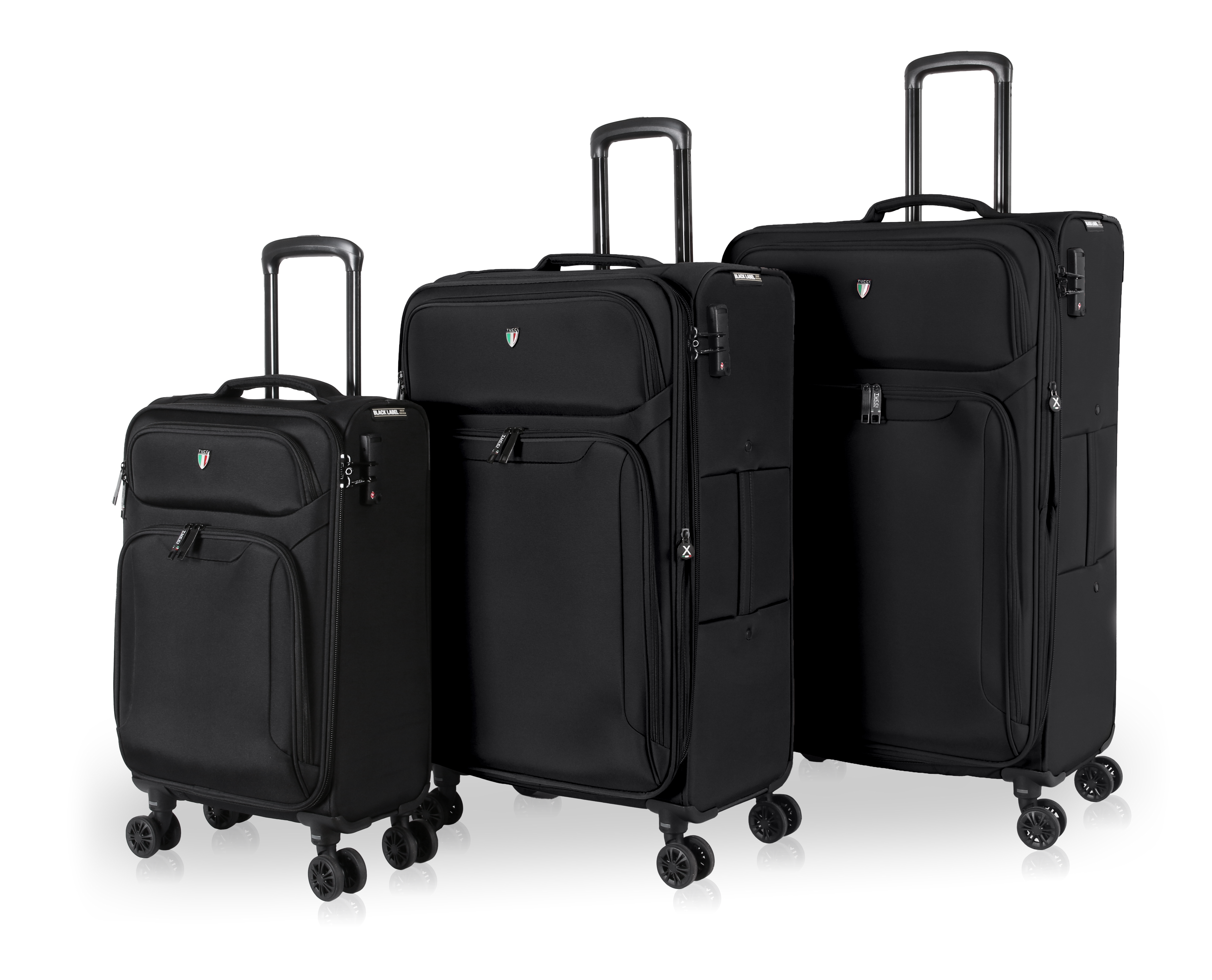 TUCCI Italy SUPERIORE (20", 27", 29") Softside Detachable Wheel Luggage Set