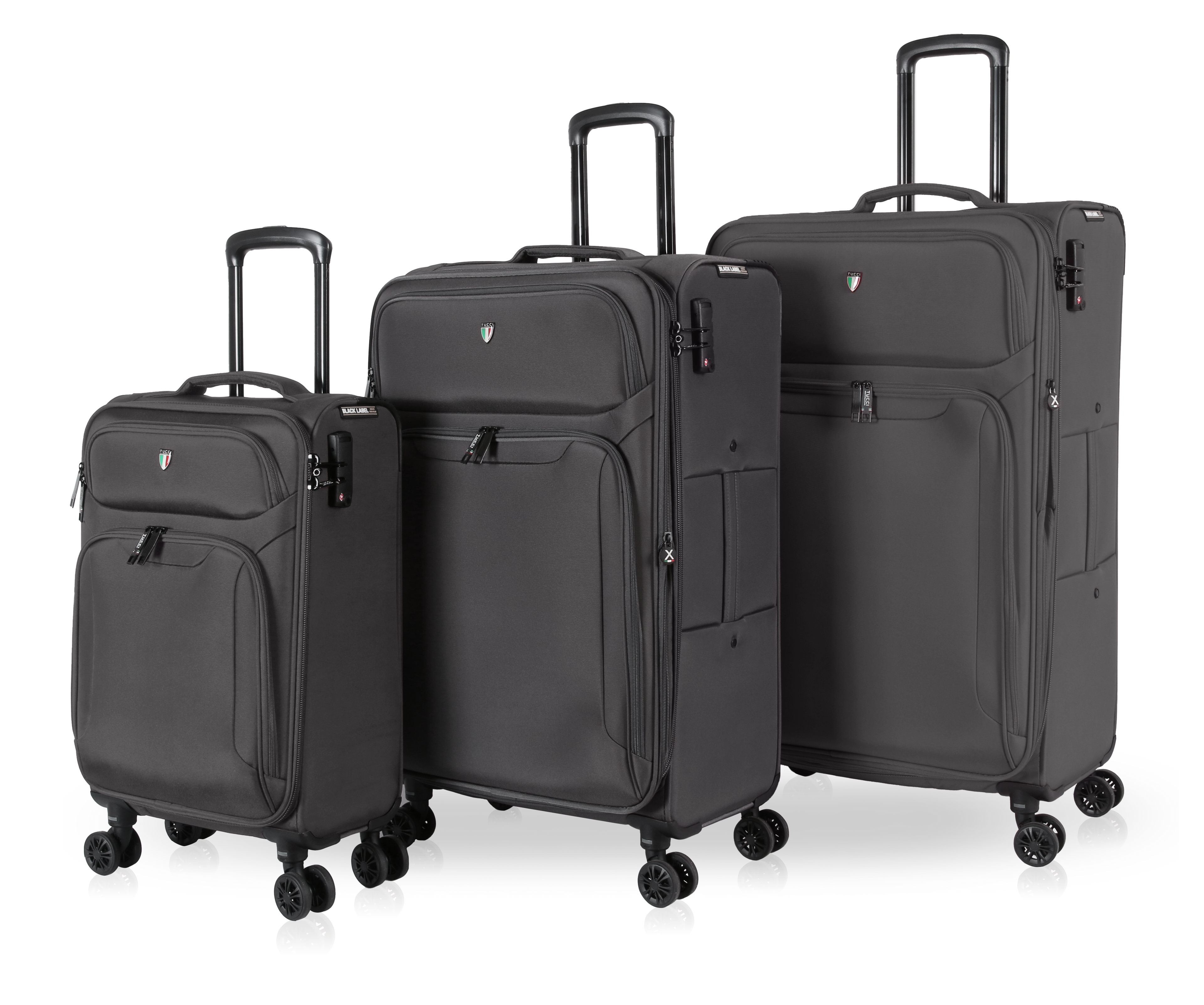 TUCCI Italy SUPERIORE (20", 27", 29") Softside Detachable Wheel Luggage Set