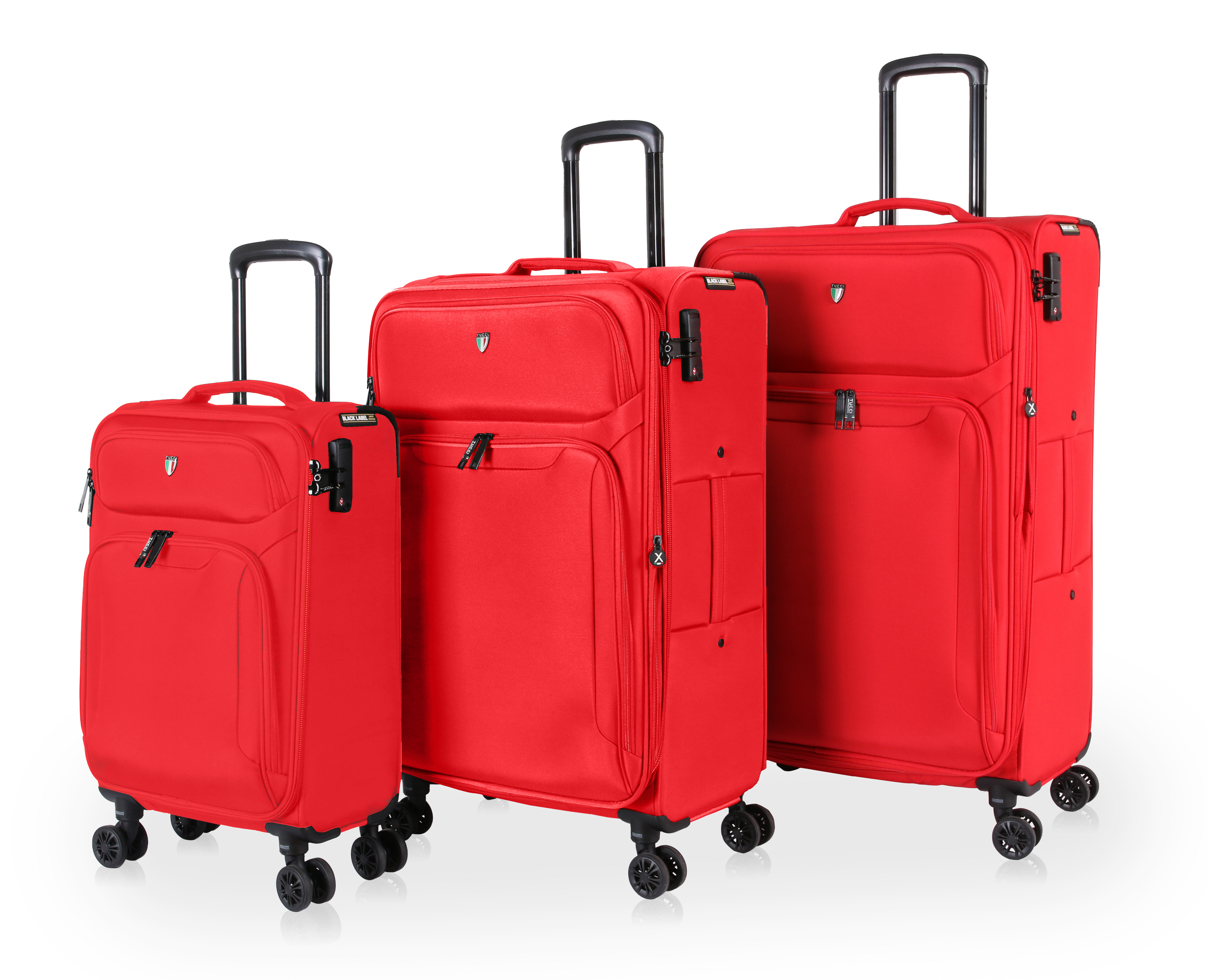 TUCCI Italy SUPERIORE (20", 27", 29") Softside Detachable Wheel Luggage Set