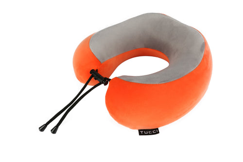 Memory Foam Travel Pillow - Orange