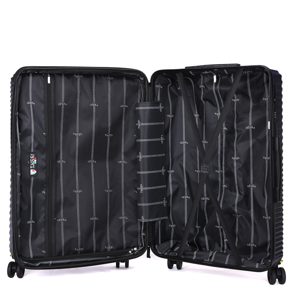 Tucci Italy Spettro 3-Piece Expandable Hardside Spinner Luggage Set, 20/28/30 Inches