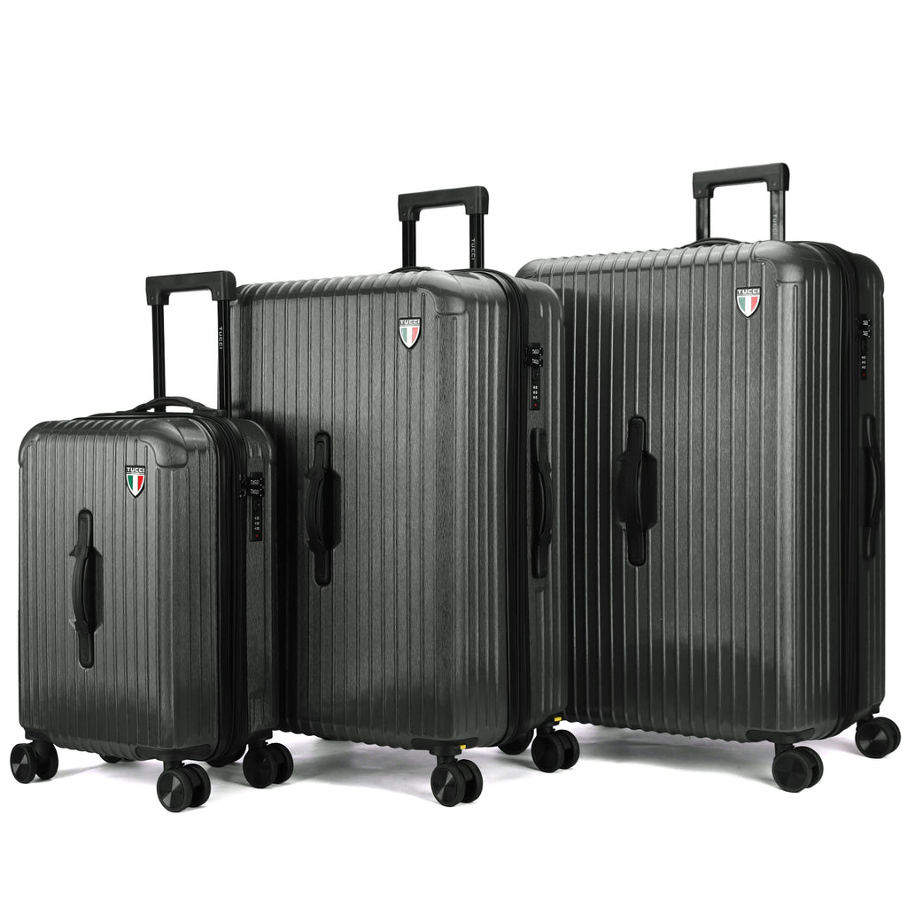 TUCCI LINEA  3-Piece Expandable Hardside Spinner Luggage Set, 20/28/30 Inches