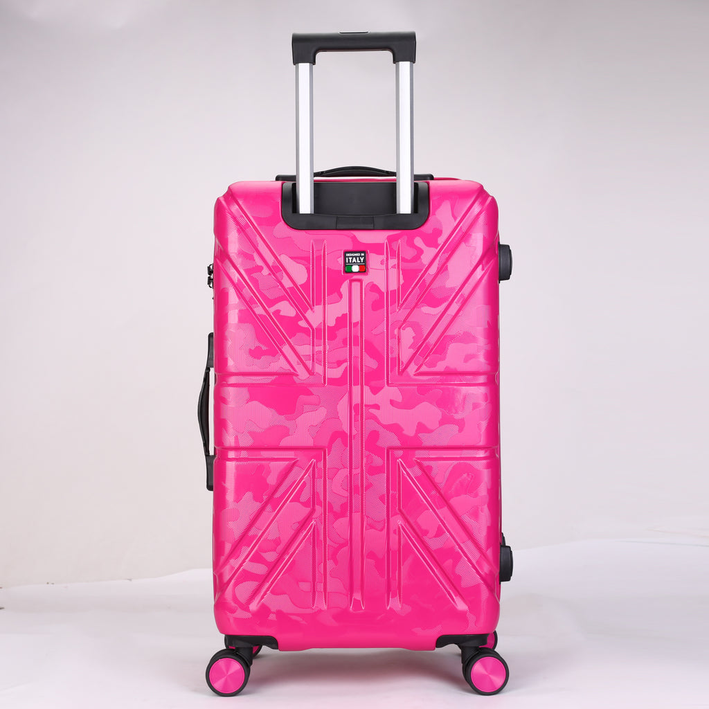 Tucci British Camo Expandable Hardside Spinner Luggage Set, 20/28/30 Inches