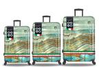 TUCCI Italy Earth Art Emerald Marble 3 PC Set (20", 24", 28") Luggage Suitcase